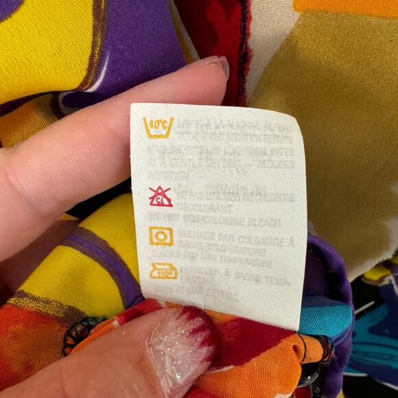 EUC Limited Edition Units Abstract Geometric Colorful Shirt Free Size OS‎ L XL - Picture 7 of 7